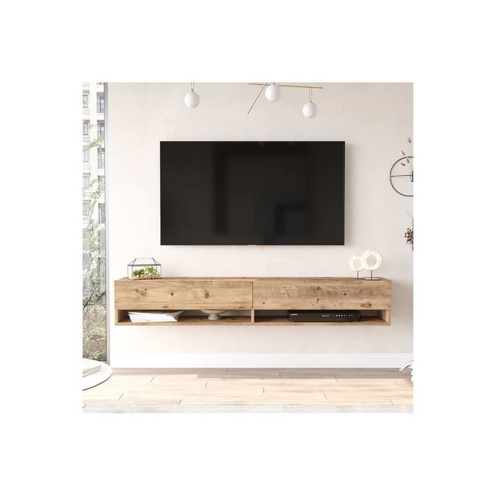 Mueble de TV de Pared Moderno Roble