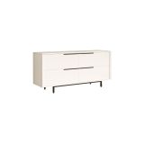 Buffet de Melamina en Color Blanco-Negro, Gran Resistencia
