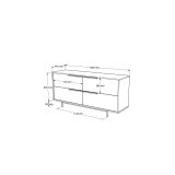 Buffet de Melamina en Color Natural-Negro, Gran Resistencia