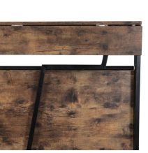 Escritorio Plegable de Doble Altura – Nogal con Estructura Metálica Negra, 120x62x75 cm