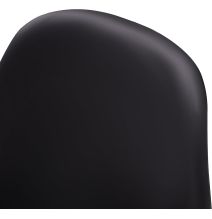 Pack 4 Sillas de Comedor, Sillas Cocinas, Acabado en Negro y Madera, Medidas: 45 cm (Ancho) x 53 cm (Largo) x 83 cm (Alto)