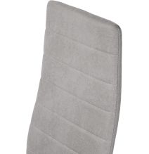 Pack de 6 Sillas Tapizadas para Comedor/Salón – Marengo y Patas Blancas en Aluminio, Dimensiones: 40 cm x 42 cm x 96 Cm