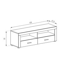Mueble de Comedor, Mueble Salón, Acabado en Color Cañón, Medidas: 230 cm (Ancho) x 212 cm (Alto) x 41,4 cm (Fondo)