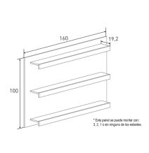 Mueble de Comedor, Mueble Salón, Acabado en Color Cañón, Medidas: 276 cm (Ancho) x 201,6 cm (Alto) x 41,8 cm (Fondo)