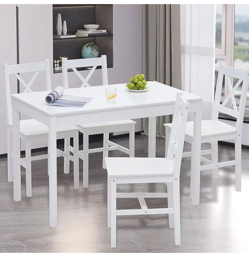 Mesa de Comedor Extensible en MDF - Acabado Blanco | 120/150x80 cm | Diseño Moderno y Funcional
