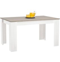 Mesa de Comedor Extensible, Mesa Salón, Robusta, Color Andersen Pino Gris, 138-198 cm (Largo) x 88 cm (Ancho) x 76 cm (Alto)