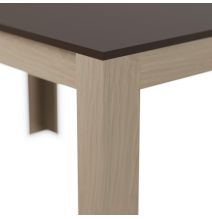 Mesa de Comedor, Mesa de Salón Fija, Color Roble - Grafito, Medidas: 140 cm (Largo) x 80 cm (Ancho) x 75 cm (Alto)