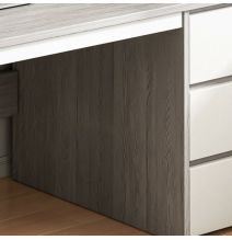 Meyvaser.com Ecommerce Company Escritorio de Oficina con 3 Cajones, MDF Gris y Blanco, 120x48x74cm - Moderno y Funcional