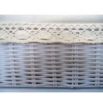 Mueble de plancha Lisboa color blanco con 4 cajones de almacenamiento y ruedas