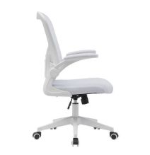 Silla de Oficina Ergonómica con Respaldo en Tejido 3D Blanco, Ajustable en Altura - Medidas 63x58x99,5-190,5 cm