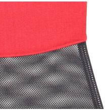 Silla de Oficina Ergonómica con Respaldo Alto en Símil Piel Negra y Roja, Regulable- Medidas 59x60x110-120 cm