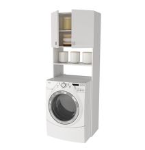 Armario Multiusos Fabricado en Melamina para Lavadora o Baño – 180 x 64 x 35 cm (alto x ancho x fondo)