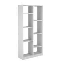 Estantería Alta Salón, Librería, Color Blanco, Medidas: 180 cm (Alto) x 85 cm (Ancho) x 28,5 cm (Fondo