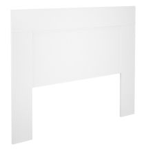 Cabezal para Cama de Matrimonio con patas, Color Blanco, Medidas: 160 cm (Ancho) x 130 cm (Alto) x 2,5 cm (Fondo)