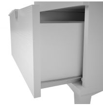 Mesita de Noche 2 cajones, Mesilla de Noche,  Color Blanco, Medidas: 43 cm (Ancho) x 34 cm (Fondo) x 56 cm (Alto)