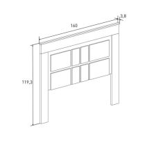 Pack de Muebles de Dormitorio Habitación con Cabecero, 2 Mesitas de Noche 3 Cajones y Cómoda en Color Mauvella Rayas